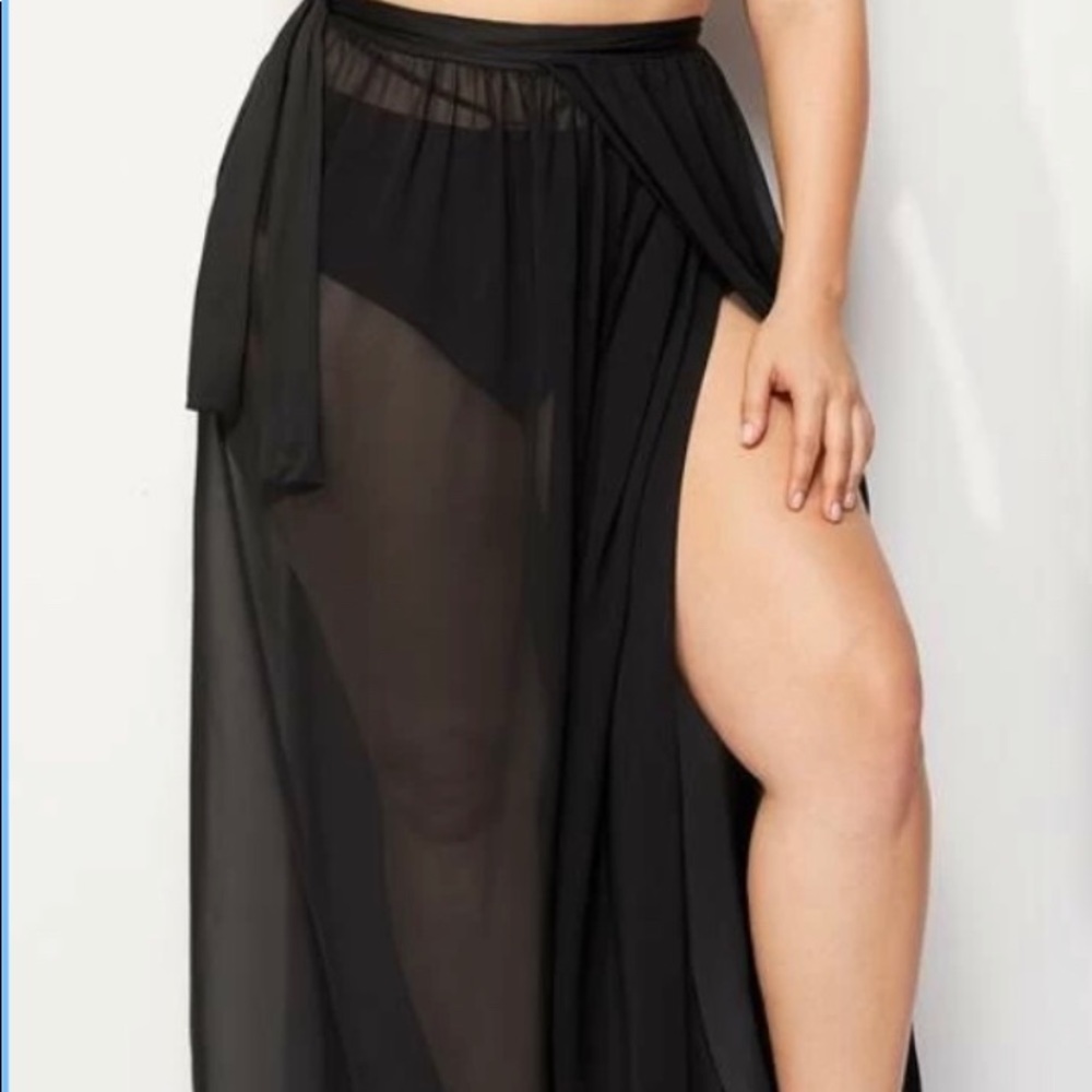 Black sheer skirt